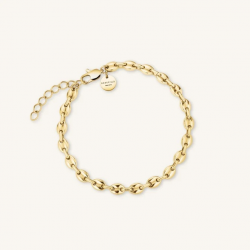 ROSEFIELD JBCSG-J1052 VERGULD STALEN ARMBAND COFFEE BEAN BRACELET