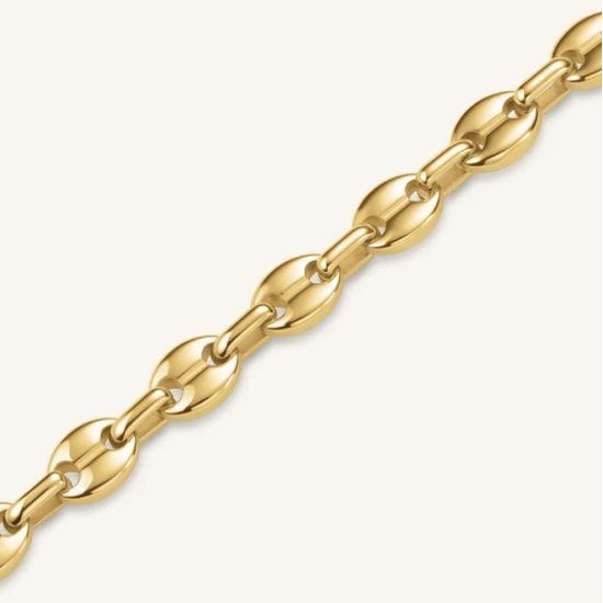 ROSEFIELD JBCSG-J1052 VERGULD STALEN ARMBAND COFFEE BEAN BRACELET