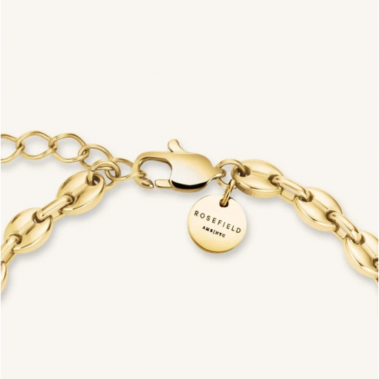 ROSEFIELD JBCSG-J1052 VERGULD STALEN ARMBAND COFFEE BEAN BRACELET