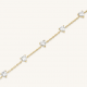 ROSEFIELD JBRHG-J1013 VERGULD STALEN ARMBAND MET SWAROVSKI ROW HEARTS BRACELET