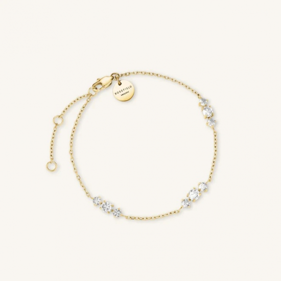 ROSEFIELD JBTCG-J1020 VERGULD STALEN ARMBAND MET SWAROVSKI TRIPLE STONES BRACELET