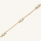 ROSEFIELD JBTCG-J1020 VERGULD STALEN ARMBAND MET SWAROVSKI TRIPLE STONES BRACELET