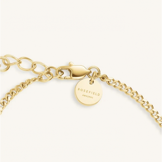 ROSEFIELD JBCPG-J1172 VERGULD STALEN ARMBAND MET SWAROVSKI CRYSTAL BRACELET