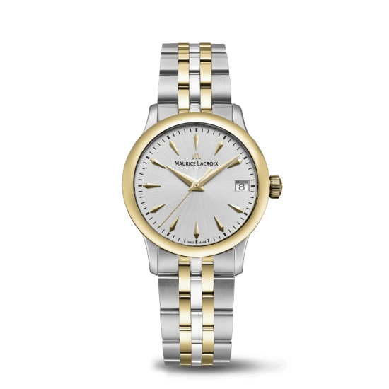 MAURICE LACROIX 751006-PVY12-130-1 DAMESHORLOGE QUARTZ DATE 1975