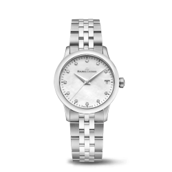 MAURICE LACROIX 751006-SS002-170-1 DAMESHORLOGE QUARTZ DATE DIAMONDS 1975