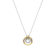 TI SENTO 34141ZY ZILVEREN COLLIER MET ZILVER  VERGULDE HANGER ZIRKONIA
