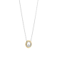 TI SENTO 34148ZY ZILVEREN COLLIER MET ZILVER VERGULDE HANGER ZIRKONIA