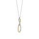 TI SENTO 34132ZY ZILVEREN COLLIER MET ZILVER VERGULDE HANGER ZIRKONIA