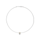TI SENTO 34142ZY ZILVEREN COLLIER MET ZILVER VERGULDE HANGER ZIRKONIA