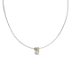 TI SENTO 34142ZY ZILVEREN COLLIER MET ZILVER VERGULDE HANGER ZIRKONIA