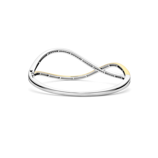 TI SENTO 23101ZY ZILVER VERGULDE  BANGLE MET ZIRKONIA