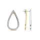 TI SENTO 78107ZY ZILVER VERGULDE  OORHANGERS MET ZIRKONIA