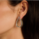 TI SENTO 78107ZY ZILVER VERGULDE  OORHANGERS MET ZIRKONIA
