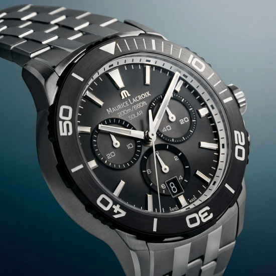 MAURICE LACROIX PT1038-SSL22-330-1 STALEN HERENHORLOGE PONTOS S DIVER CHRONO SOLAR