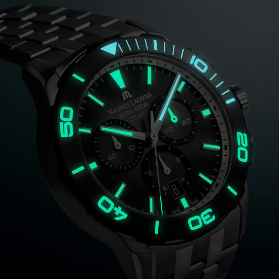 MAURICE LACROIX PT1038-SSL22-330-1 STALEN HERENHORLOGE PONTOS S DIVER CHRONO SOLAR