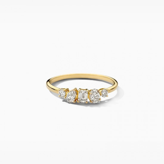 BLUSH LG1032Y GEELGOUDEN RING MET LAB GROWN DIAMONDS 0.47CT