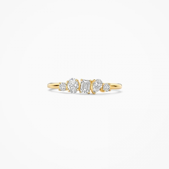 BLUSH LG1032Y GEELGOUDEN RING MET LAB GROWN DIAMONDS 0.47CT