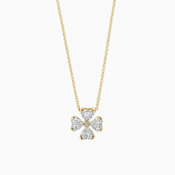 BLUSH LG3017Y GEELGOUDEN COLLIER MET LAB GROWN DIAMOND KLAVER 0.61T