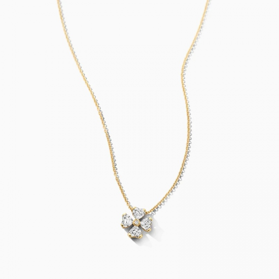 BLUSH LG3017Y GEELGOUDEN COLLIER MET LAB GROWN DIAMOND KLAVER 0.61T