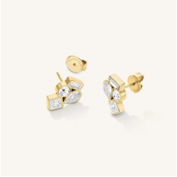 ROSEFIELD JECCG-J1170 VERGULD STALEN OORKNOPPEN CLUSTER STUDS