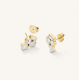 ROSEFIELD JECCG-J1170 VERGULD STALEN OORKNOPPEN CLUSTER STUDS