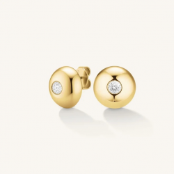 ROSEFIELD JEBSG-J1198 VERGULD STALEN OORKNOPPEN SOLITAIRE STUDS