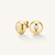 ROSEFIELD JEBSG-J1198 VERGULD STALEN OORKNOPPEN SOLITAIRE STUDS