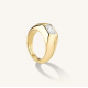 ROSEFIELD JROZ52G-J935 VERGULD STALEN RING OCTAGON ZIRCONIA RING