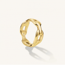 ROSEFIELD JRLR54G-J773 VERGULD STALEN RING LINKED RING