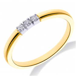 PAS DIAMONDS GBG0759 14K GOUDEN MEMOIRE RING MET NATUURLIJKE DIAMANT 0.09CT