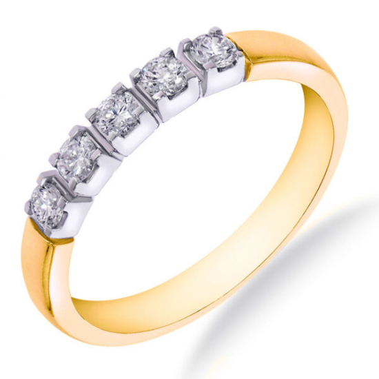 PAS DIAMONDS GBG0680 14K GOUDEN MEMOIRE RING MET NATUURLIJKE DIAMANT 025CT