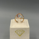 PAS DIAMONDS GBH0081 18K ROSÉGOUDEN RING MET NATUURLIJKE DIAMANT EN REGENBOOG SAFFIEREN