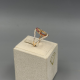 PAS DIAMONDS GBH0081 18K ROSÉGOUDEN RING MET NATUURLIJKE DIAMANT EN REGENBOOG SAFFIEREN