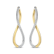 TI SENTO 78086ZY ZILVER VERGULDE OORHANGERS MET ZIRKONIA ORGANIC