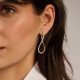 TI SENTO 78086ZY ZILVER VERGULDE OORHANGERS MET ZIRKONIA ORGANIC