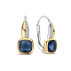 TI SENTO 78118DB ZILVER VERGULDE OORHANGERS MET ZIRKONIA CUSHION HOOPS