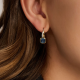 TI SENTO 78118DB ZILVER VERGULDE OORHANGERS MET ZIRKONIA CUSHION HOOPS