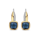 TI SENTO 78118DB ZILVER VERGULDE OORHANGERS MET ZIRKONIA CUSHION HOOPS