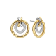 TI SENTO 78098ZY ZILVER VERGULDE OORKNOPPEN MET ZIRKONIA CIRCLE&CROSS-OVER COLLECTION
