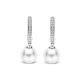 TI SENTO 78092PW ZILVEREN OORHANGERS MET ZIRKONIA PEARL HOOPS