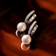TI SENTO 78092PW ZILVEREN OORHANGERS MET ZIRKONIA PEARL HOOPS