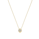 TI SENTO 34146ZY ZILVER VERGULDE COLLIER MET HANGER ZIRKONIA OVAL SPARKLE