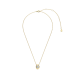 TI SENTO 34146ZY ZILVER VERGULDE COLLIER MET HANGER ZIRKONIA OVAL SPARKLE