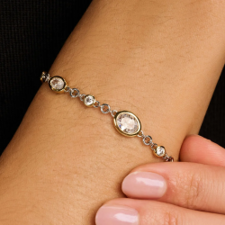 TI SENTO 23108ZY ZILVER VERGULDE ARMBAND MET ZIRKONIA VINTAGE COLLECTION
