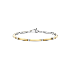 TI SENTO 23099ZY ZILVER VERGULDE ARMBAND MET ZIRKONIA CLASSIC