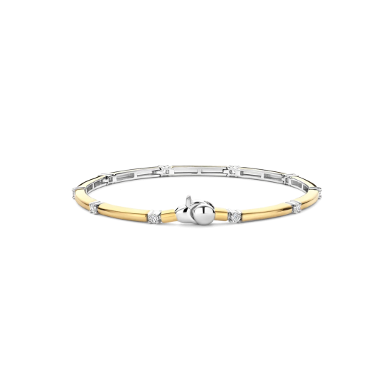 TI SENTO 23099ZY ZILVER VERGULDE ARMBAND MET ZIRKONIA CLASSIC