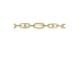 TI SENTO 23112ZY ZILVER VERGULDE ARMBAND MET ZIRKONIA CHUNKY