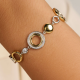 TI SENTO 23113ZY ZILVER VERGULDE ARMBAND MET ZIRKONIA CIRKEL