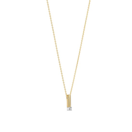 TI SENTO 34131ZY ZILVER VERGULD COLLIER MET ZIRKONIA HANGER