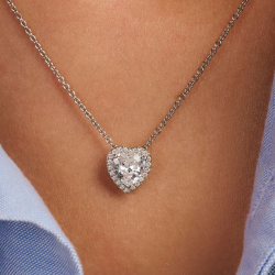 TI SENTO 34152ZI ZILVEREN COLLIER MET ZIRKONIA HANGER HART
